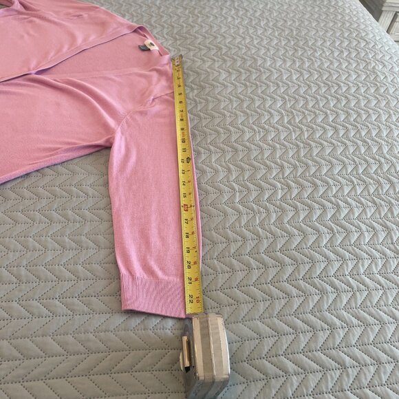 Old Navy Women's Pink V Neck 3/4 Sleeve Cardigan Sweater Size L - Picture 6 of 6
